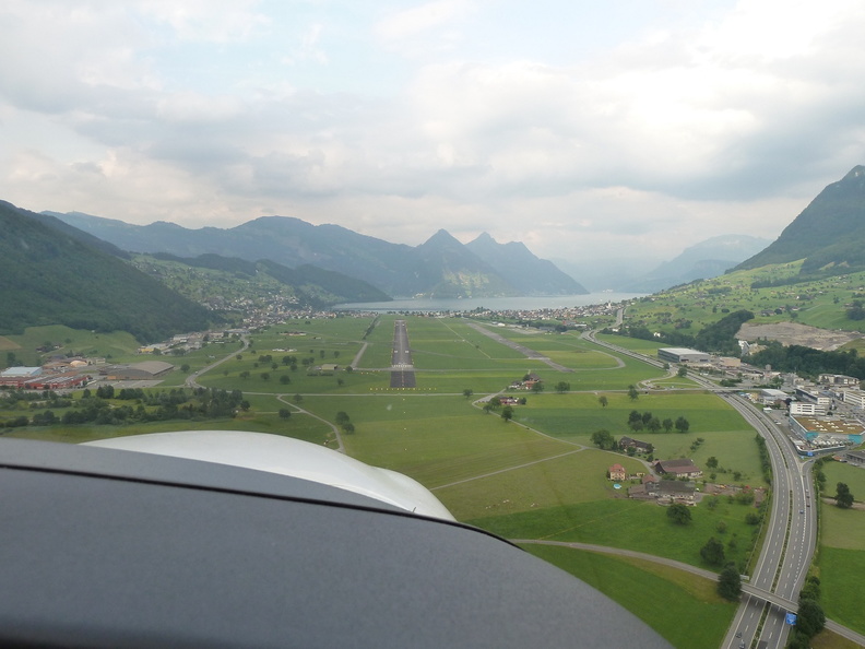 Flight in the Swiss Alps from LSZC (Buochs)
