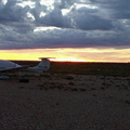 sunrise in the desert with vh- jrz